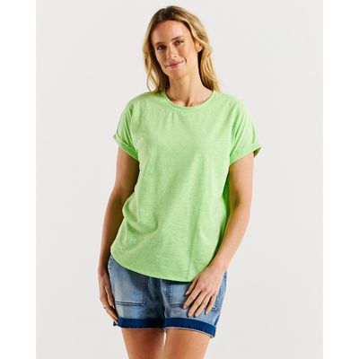 Hailey Short Sleeve Tee - Bright Green