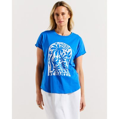 Hailey Short Sleeve Tee - St. Barts Palms