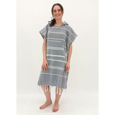 Hooded Cotton Towel - Adult - Navy