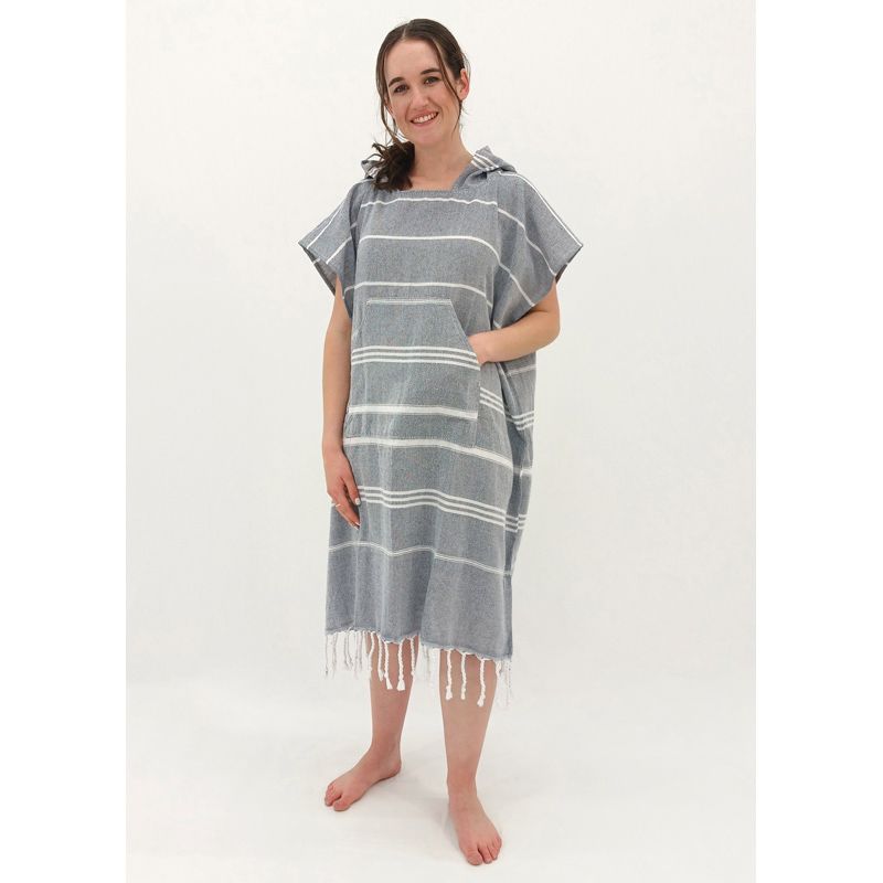 Hooded Cotton Towel - Adult - Navy