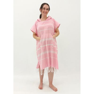 Hooded Cotton Towel - Adult - Pink