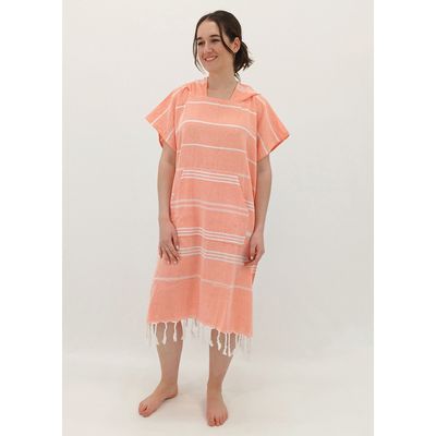 Hooded Cotton Towel - Adult - Orange