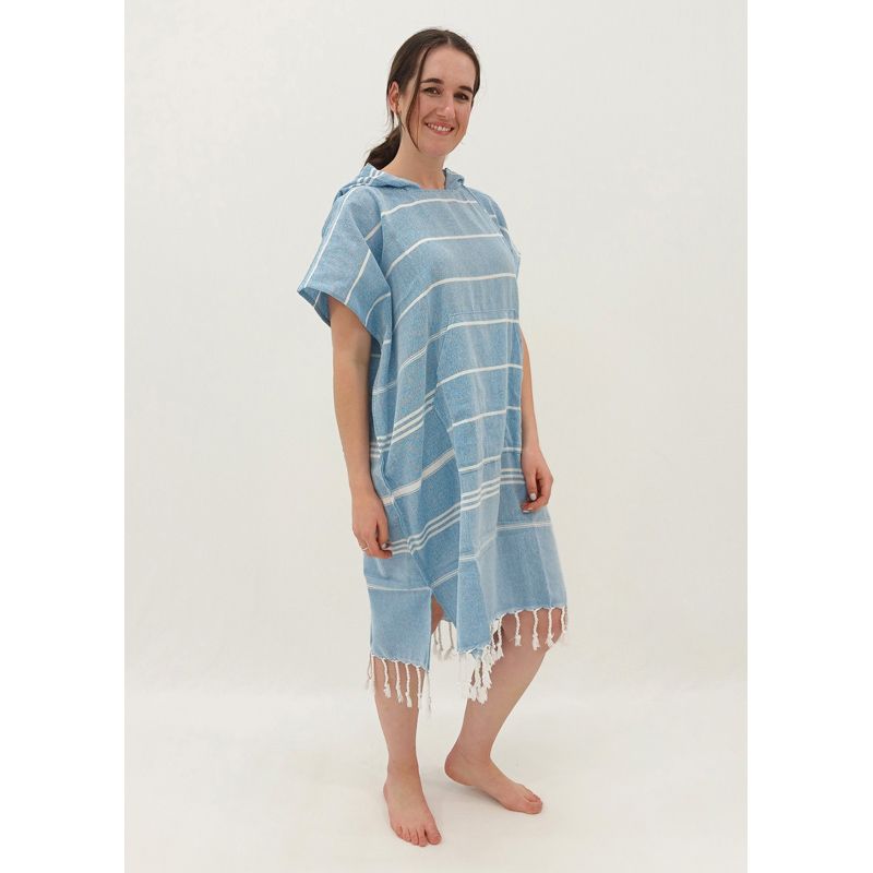 Hooded Cotton Towel - Adult - Blue