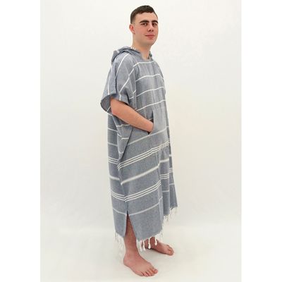 Hooded Cotton Towel - Adult XL - Navy