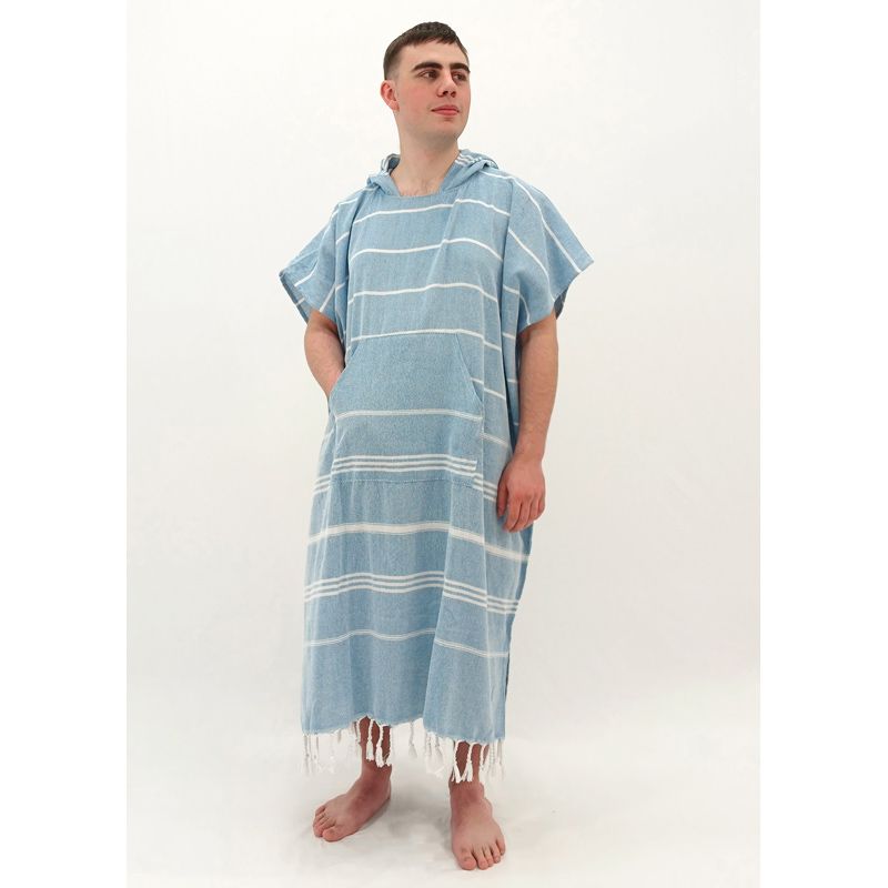 Hooded Cotton Towel - Adult XL - Blue
