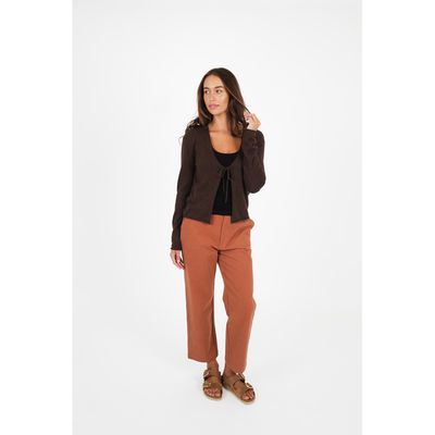 Day Dreamer Tie Cardi - Espresso