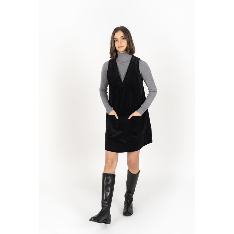 Riley Cord Dress - Midnight