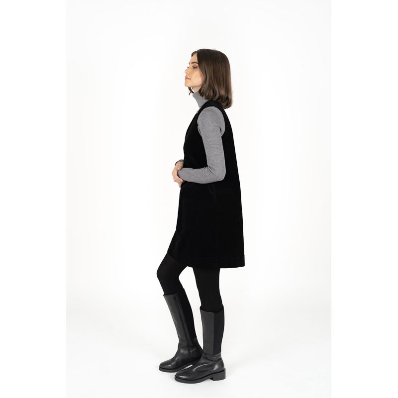 Riley Cord Dress - Midnight
