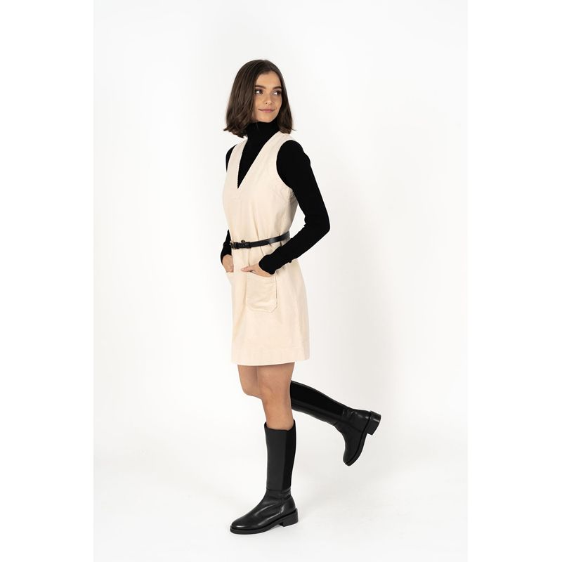 Riley Cord Dress - Vanilla