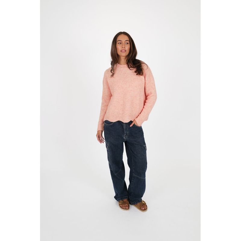 Scallop Jumper - Peach