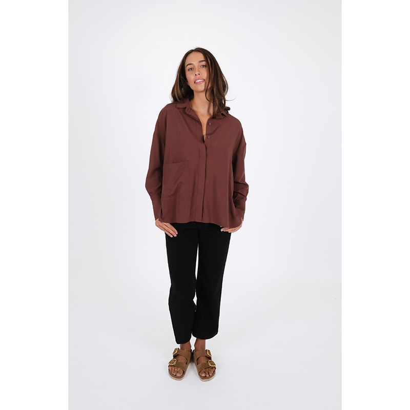 The Boxy Shirt - Cocoa