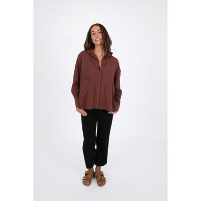 The Boxy Shirt - Cocoa