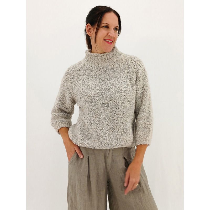 Teresa Cosy Bouclé Sweater, Size: OS, Colour: Natural