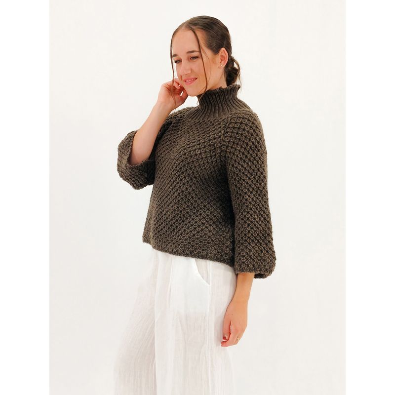 Idalia Super-Textured Knit, Size: OS, Colour: Espresso