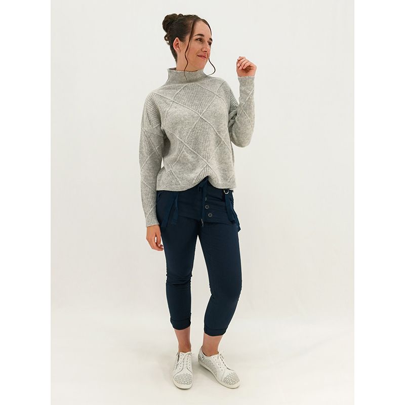 Carina Cashmere Sweater, Colour: Grey, Size: OS
