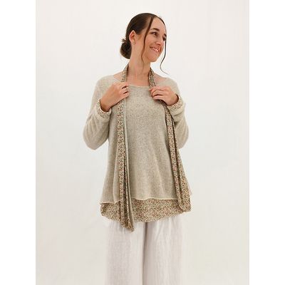 Rosana Floral Mohair Knit w Scarf