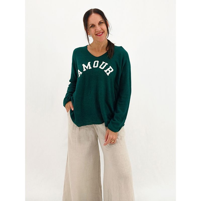 Amour Mohair Knit, Size: S/M, Colour: Jade