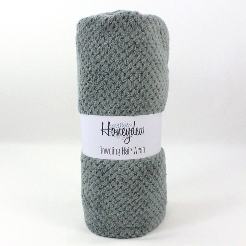 Honeydew Toweling Hair Wrap, Colour: Grey