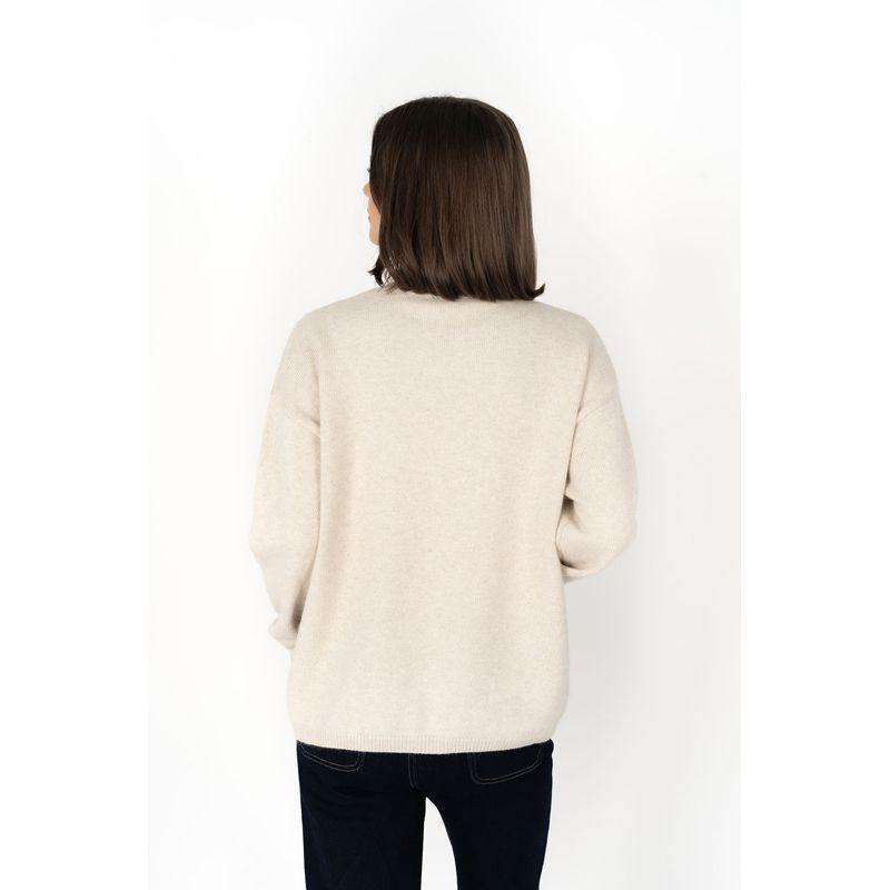 Knox Zip Sweater - Almond