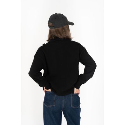 Knox Zip Sweater - Black