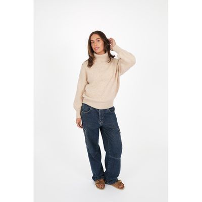 Cable Knit Jumper - Oat