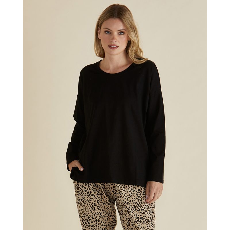 Brixley Long Sleeve Top - Black