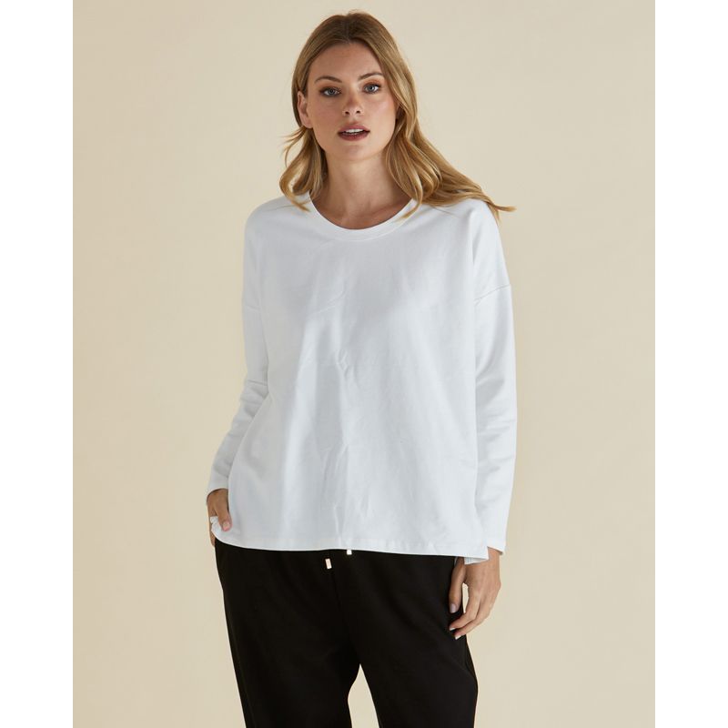 Brixley Long Sleeve Top - White
