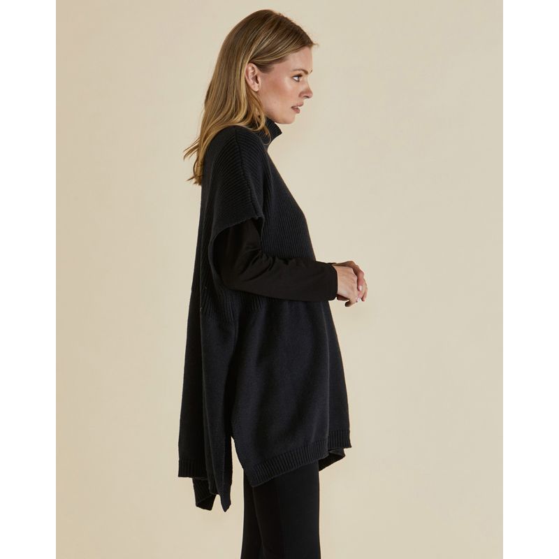 Paige Poncho - Black - S/M