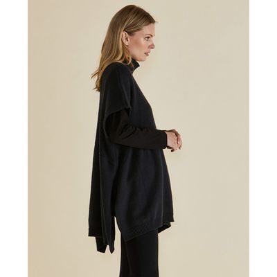 Paige Poncho - Black - S/M