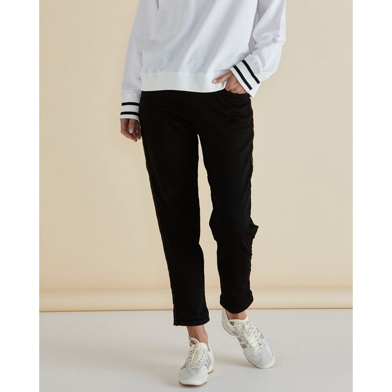 Harlow Denim Jogger - Black w Lurex