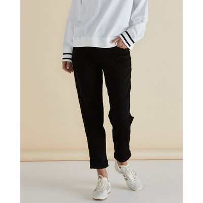Harlow Denim Jogger - Black w Lurex