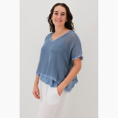 Sophia 2pc Cotton Mesh Tee