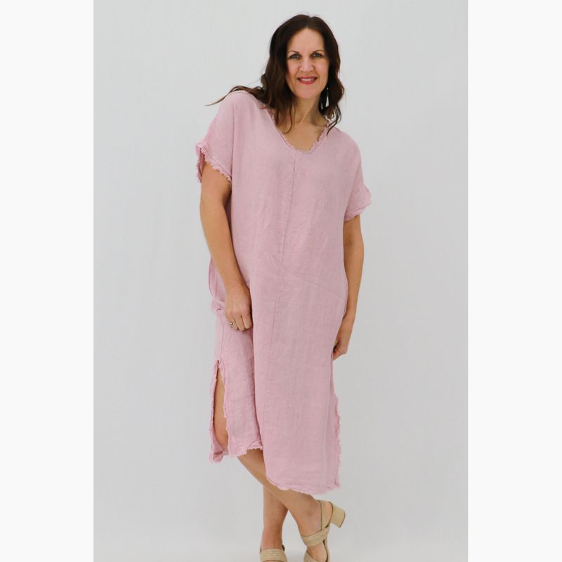 Isabella Frayed Shift Dress