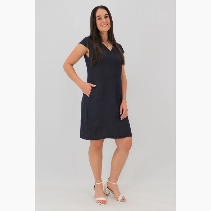 V-Neck Midi Dress