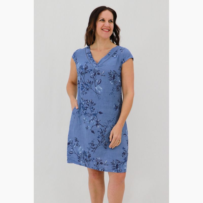 V-Neck Midi Dress - Petite Posy
