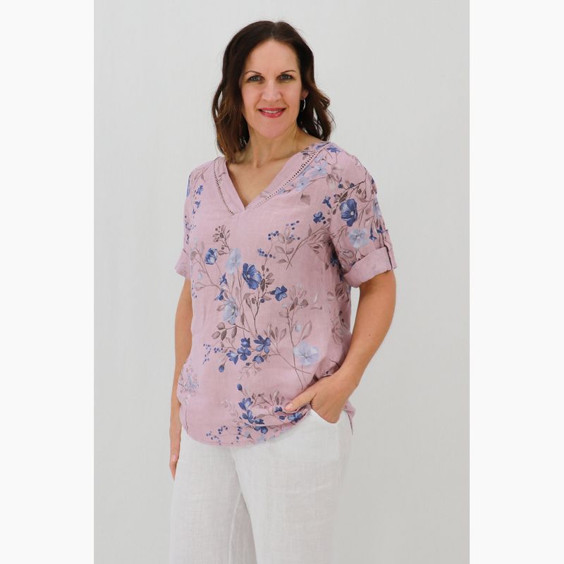 Nina Rolled Sleeve Petite Posy