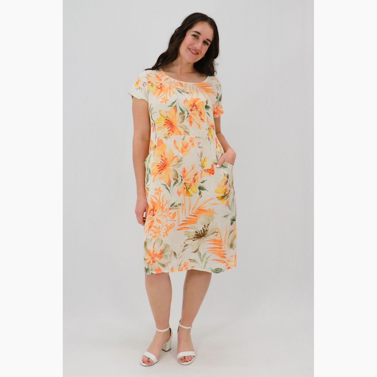 Genevieve Summer Dress, Size: S/M, Colour: Orange