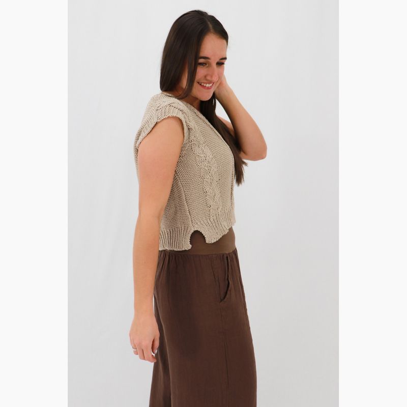 Enrica Cable Knit Vest