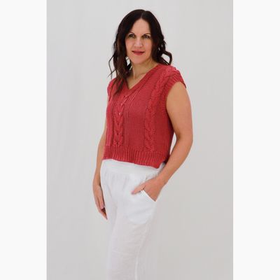 Enrica Cable Knit Vest