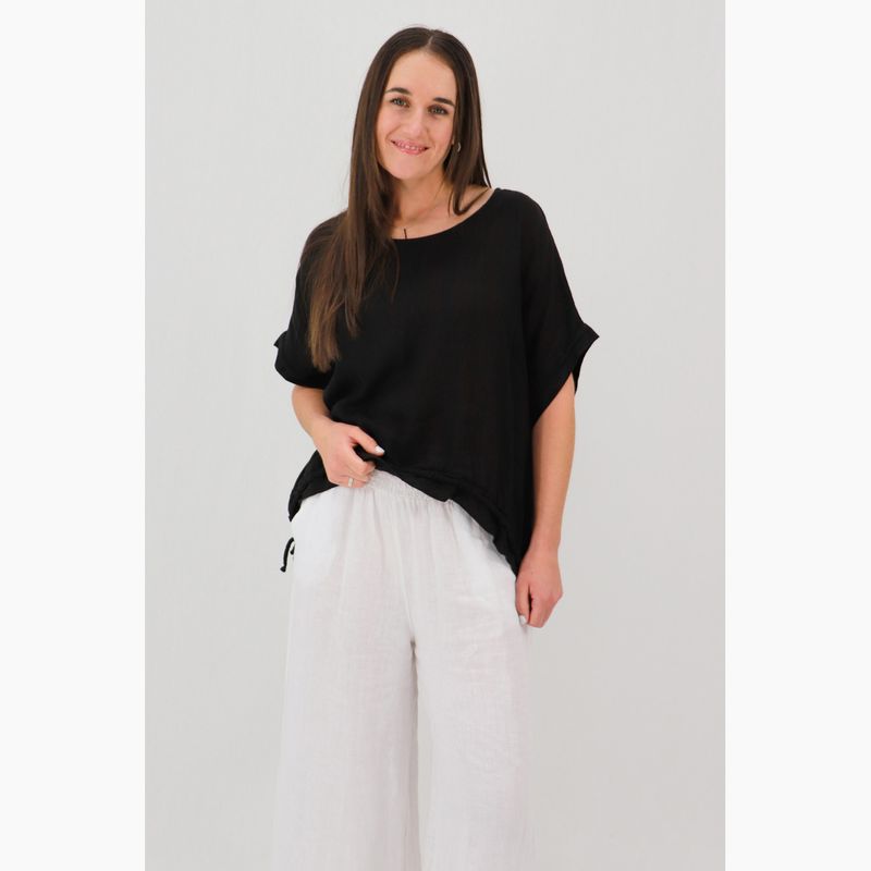 Lilla Scrunch Hem Blouse