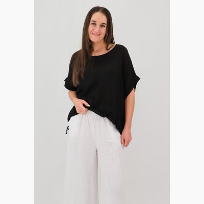 Lilla Scrunch Hem Blouse