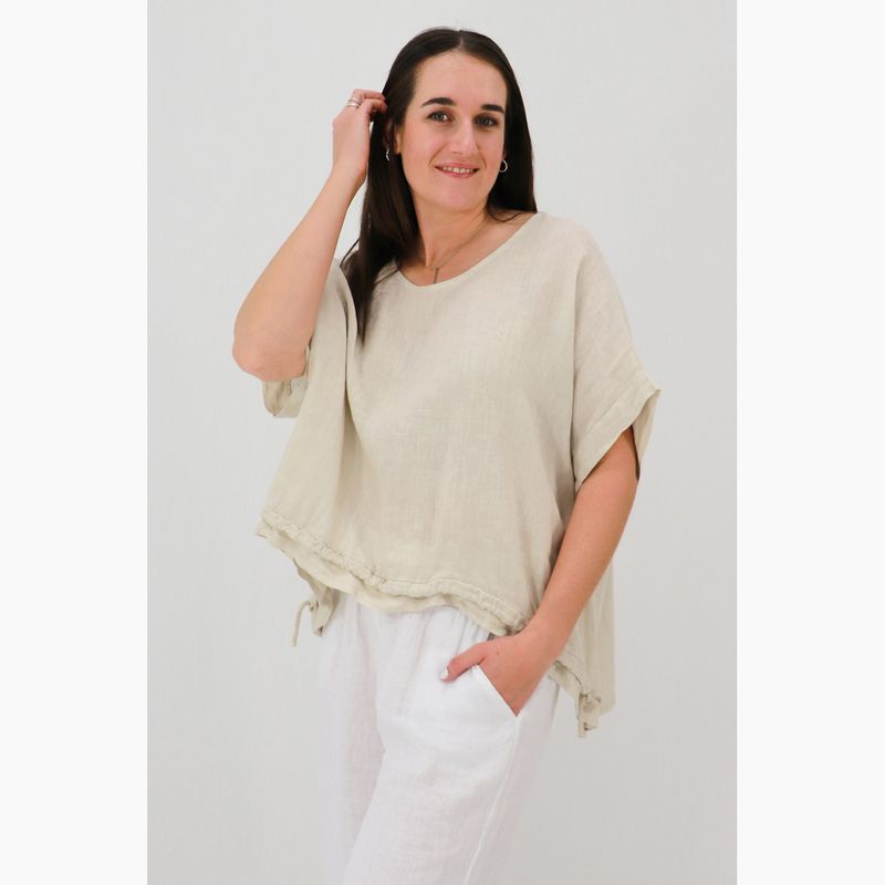 Lilla Scrunch Hem Blouse