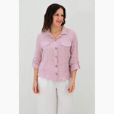 Roma Linen Shirt Jacket