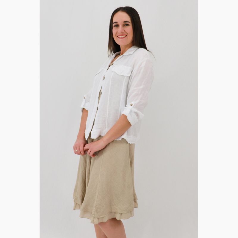 Roma Linen Shirt Jacket