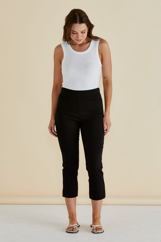 BB5016 - Crop Bengaline Pant - Black
