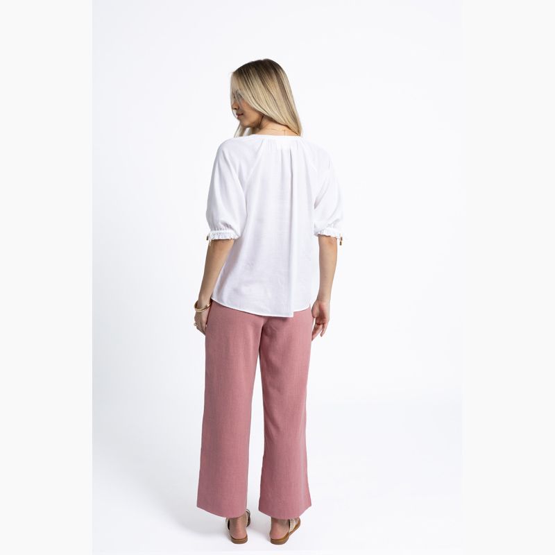 Fleetwood Linen Pant - Rose