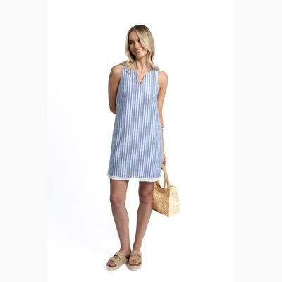 Elli Stripe Dress - Blue/White