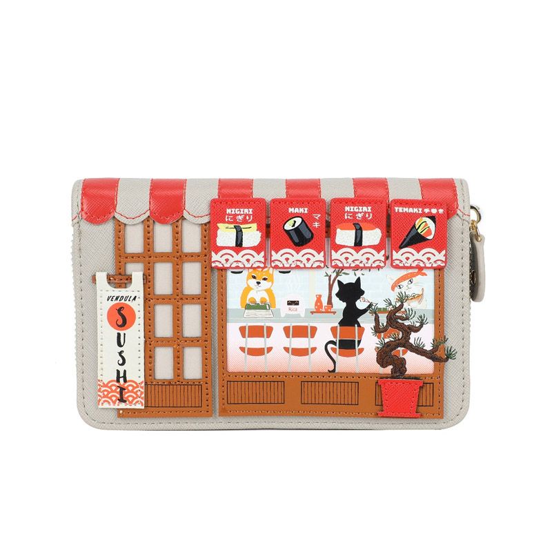 Medium Ziparound Wallet - Sushi - Grey