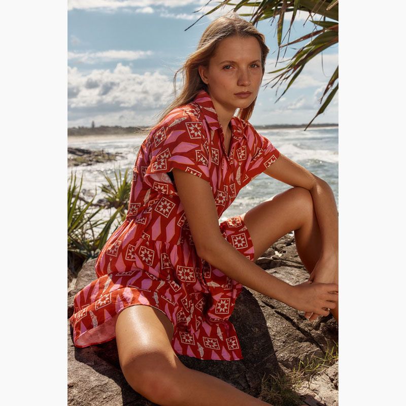 Copacabana Shirt Dress - Sardinia Geo
