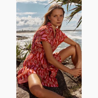 Copacabana Shirt Dress - Sardinia Geo